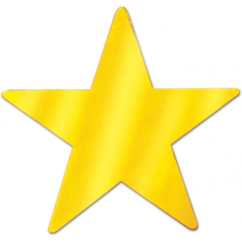 57027-GD Gold Metallic Star Cutouts 3-1/2 Inch (Value 36-Pack) $17.21 Kids' Party Decorations