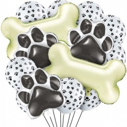 46 Pieces Dog Themed Balloons Include 40 Pieces Dog Paw Print Latex Balloons 3 Pieces Bone Shaped Foil Balloons and 3 Pieces ...