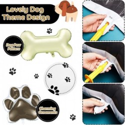 46 Pieces Dog Themed Balloons Include 40 Pieces Dog Paw Print Latex Balloons 3 Pieces Bone Shaped Foil Balloons and 3 Pieces ...