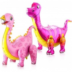 Large Pink Dinosaur Balloon Foil - 35 Inch | Pink Dinosaur Party Supplies | Self Standing 3D Pink Girl Dinosaur Balloons for ...