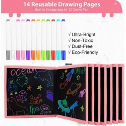 Kids Toddler Erasable Doodle Book Set with Markers & Stencils Reusable Coloring Drawing Pad Board Car Road Trips Travel Essen...