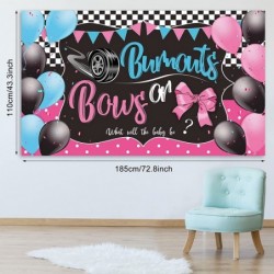 Burnouts or Bows Gender Reveal Decoration Bows or Burnouts Gender Reveal Party Supplies Boy or Girl He or She Baby Shower Ban...