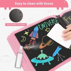 Kids Toddler Erasable Doodle Book Set with Markers & Stencils Reusable Coloring Drawing Pad Board Car Road Trips Travel Essen...