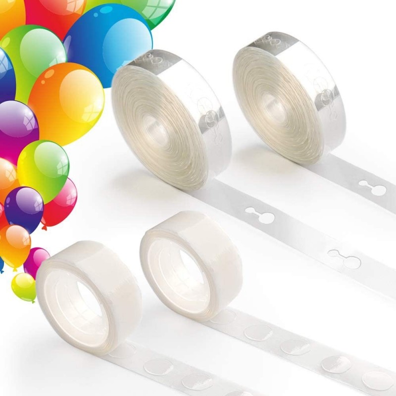 Balloon Arch Garland Decorating Strip Kit - 64 ft Ballon Tape Strips and 200 Dot Glue for Birthday Wedding Baby Shower Party ...