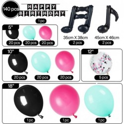 Tik Tok Birthday Party Decorations 140 pcs Tik Tok Party Supplies and Balloon Arch Kit 4 Music Note Balloons Happy Birthday B...