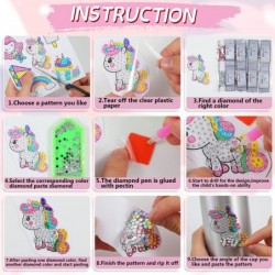 Decorate Your Own Water Bottle Set Gifts for Girls Unicorn Gems Diamonds Painting Crafts Stickers DIY Arts and Crafts Birthda...