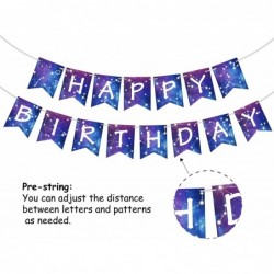 Galaxy Happy Birthday Banner Galaxy Space Astrology Party Decorations for Boys Girls Planet Starry Sky Themed Party Banner Su...