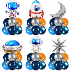 Space Balloons Outer Space Party Decorations Astronaut Rocket Spaceship Balloons Blue Orange Silver Balloons For UFO Space Bi...