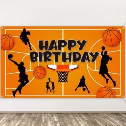 Basketball Theme Happy Birthday Photography Backdrop Banner XtraLarge NBA All Star Slam Dunk Basketball Sports Photo Backgrou...