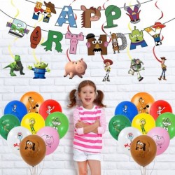 HDZWW Toy Inspired Story Party Supplies 31PCS Birthday Include Happy Banner Balloons Hanging Swirls Decorations. $26.76 Kids'...