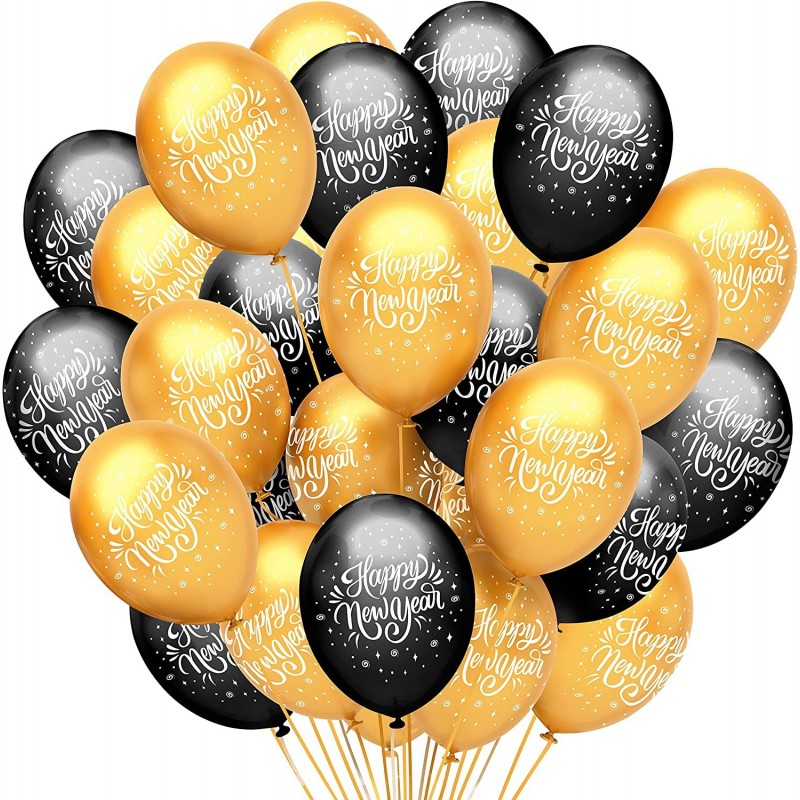 Huge Pack of 50 Happy New Year Balloons Set - Happy New Year Latex Balloons | New Years Eve Party Supplies 2023 | New Years E...