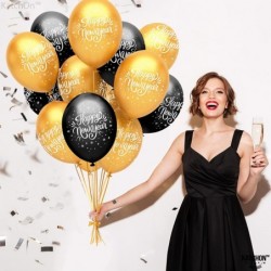 Huge Pack of 50 Happy New Year Balloons Set - Happy New Year Latex Balloons | New Years Eve Party Supplies 2023 | New Years E...