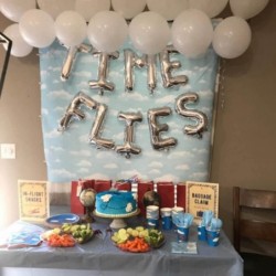 Time Flies Balloons Airplane Birthday Party Decorations Airplane Aviator Adventure Themed Boys Girls Kids 1st 2nd 3rd 4th Bir...