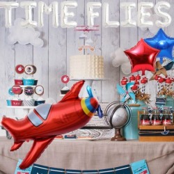 Time Flies Balloons Airplane Birthday Party Decorations Airplane Aviator Adventure Themed Boys Girls Kids 1st 2nd 3rd 4th Bir...