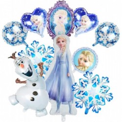 10PCS Frozen Foil Balloons Frozen Balloon Party Decorations for Kid's Party Supplies Snowflake Balloons Princess Theme Party ...