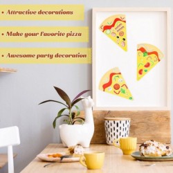 Make a Pizza Stickers Pizza Crafts Pizza Party Supplies Decorations Pizza Party Favors for DIY Arts Birthday Games (48 Sheets...