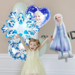 10PCS Frozen Foil Balloons Frozen Balloon Party Decorations for Kid's Party Supplies Snowflake Balloons Princess Theme Party ...