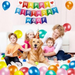 Happy Birthday Banner Custom Rainbow Wall Decor with Balloons for Home Office Party Kids Women Men $18.29 Kids' Party Decorat...