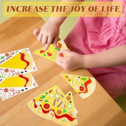 Make a Pizza Stickers Pizza Crafts Pizza Party Supplies Decorations Pizza Party Favors for DIY Arts Birthday Games (48 Sheets...