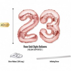 23rd Birthday Party Decorations Rose Gold Supplies Big Set for Women with Birthday Banner and "23" Digit Balloon for Her Incl...