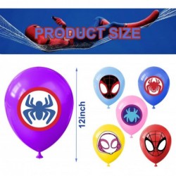 48 Packs Spidey Balloons 12 Inches Birthday Latex Balloons Spidey and His Amazing Fridens Birthday Decorations Spider Party S...