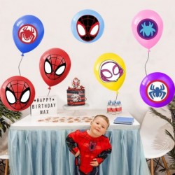 48 Packs Spidey Balloons 12 Inches Birthday Latex Balloons Spidey and His Amazing Fridens Birthday Decorations Spider Party S...