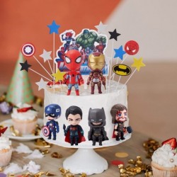 Superhero Party Supplies Superhero Theme Birthday Party Decoration Kit Cake Decoration Cake Topping Birthday Party Article Gi...