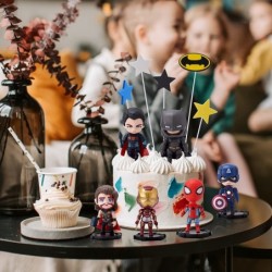 Superhero Party Supplies Superhero Theme Birthday Party Decoration Kit Cake Decoration Cake Topping Birthday Party Article Gi...