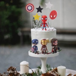 Superhero Party Supplies Superhero Theme Birthday Party Decoration Kit Cake Decoration Cake Topping Birthday Party Article Gi...