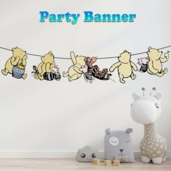 Winnie The Pooh Birthday Banner Winnie and Friends Party Supplies | Birthday Decorations for Bear Winnie Pooh Classic Theme $...