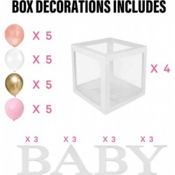 baby shower decorations for girl Kit Transparent Balloons Box Decor with BABY letters for birthday parties Garland arch kit w...