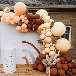 Macaron Coffee Balloon Arch Garland Kit-Macaron Coffee Balloon Orange Balloon Cuticolor Balloon 134Pcs for Birthday Gender Re...