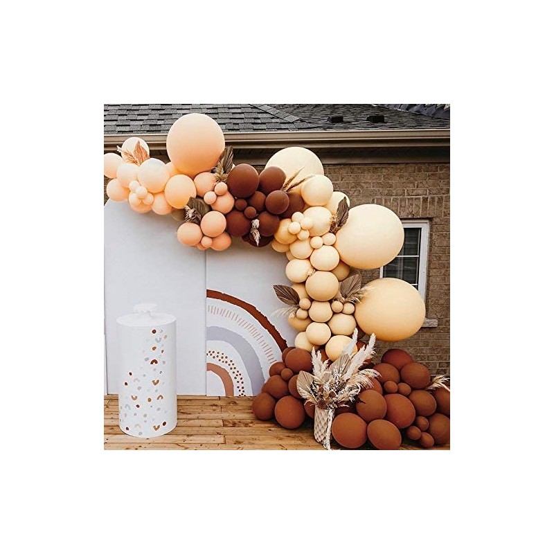 Macaron Coffee Balloon Arch Garland Kit-Macaron Coffee Balloon Orange Balloon Cuticolor Balloon 134Pcs for Birthday Gender Re...