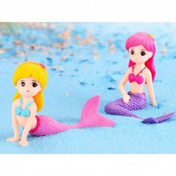 4 Pcs Miniature Mermaid Figurines Mermaid Doll Cake Toppers Mermaid Figure Collection Playset Birthday Cake Decoration $16.72...