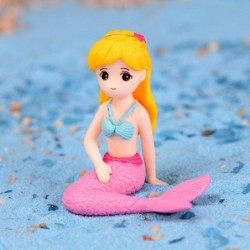 4 Pcs Miniature Mermaid Figurines Mermaid Doll Cake Toppers Mermaid Figure Collection Playset Birthday Cake Decoration $16.72...