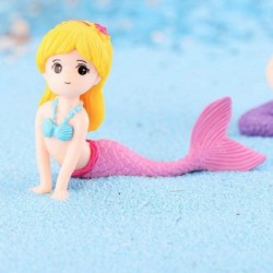 4 Pcs Miniature Mermaid Figurines Mermaid Doll Cake Toppers Mermaid Figure Collection Playset Birthday Cake Decoration $16.72...