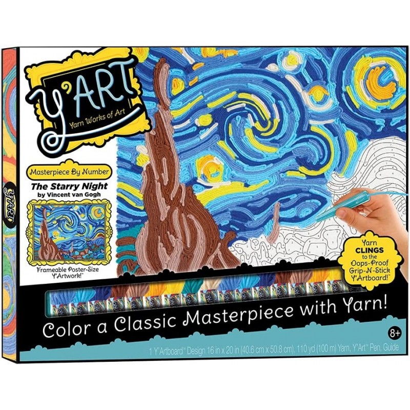 Masterpiece - The Starry Night — Yarn Works of Art — Mess-Free Artistic Craft Activity — Ages 8+ $55.88 Kids' Drawing & Writi...