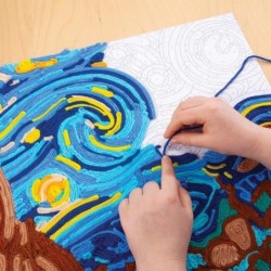 Masterpiece - The Starry Night — Yarn Works of Art — Mess-Free Artistic Craft Activity — Ages 8+ $55.88 Kids' Drawing & Writi...