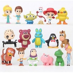 Set of 17 Mini Toy Story Figurines for Birthday Cake Decoration Cute Set of Cake Topper Includes Woody Jessie Rex Buzz Lighty...