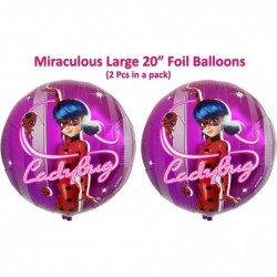 Vision Licensed 2 Pcs Miraculous Ladybug Large 20" Foil Balloons | New Colorful Design of Helium Balloon for Miraculous Birth...