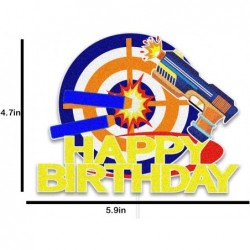 Gun Cake Toppers Nerf Birthday Cake Decoration with Gun Dart for Nerf Gun Themed Party $17.01 Kids' Party Decorations