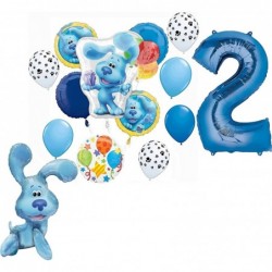 Blue's Clues 2nd Birthday Party Supplies Blue the Dog Table Topper Balloon Bouquet Decorations $44.16 Kids' Party Decorations