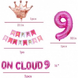 On Cloud 9 Birthday Decorations For Girls On Cloud 9 Banner On Cloud 9 Cake Topper On Cloud 9 Balloon Rainbow 9th Birthday Pa...