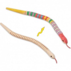 10Pcs 12 Inch Unfinished Wooden Wiggly Snakes Jointed Flexible Wooden Snake Blank Animal Model Crafts Toys for Arts $23.61 Ki...