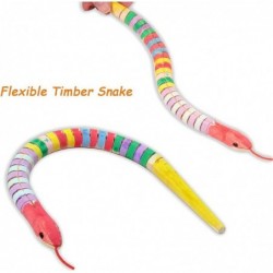 10Pcs 12 Inch Unfinished Wooden Wiggly Snakes Jointed Flexible Wooden Snake Blank Animal Model Crafts Toys for Arts $23.61 Ki...