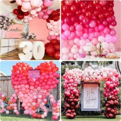 150Pcs Valentine's Day Balloon Garland Arch Kit Pink Red Rose Red Balloons 18" 10" 5" for Women Girls Valentine's Day Mother'...