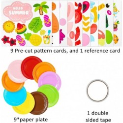 9Pcs Summer Paper Plate Art Kits for Kids Educational DIY Craft Early Learning Art Project Parent-Child Preschool Classroom A...