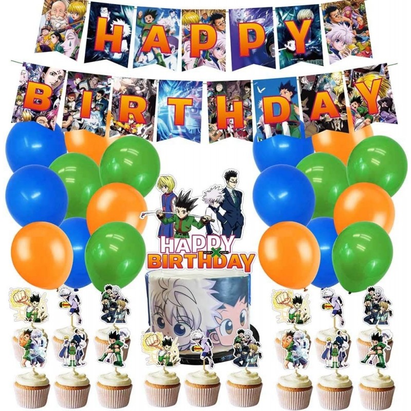 Hunterxhunter Theme Birthday Party Supplies and Decorations Hunter x Hunter includes Birthday Banner Balloons Cupcake Toppers...