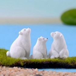 10pcs Polar Bear Toy Figurines Set Realistic Plastic Polar Figurines Animal Figures Polar Bear Cake Toppers for Home Decorati...