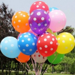 50 PCS Rainbow Polka Dot Balloons Kit - 12 Inch(30.48cm) MultiColor Polka Dot Latex Balloons for Happy Birthday Baby Shower W...